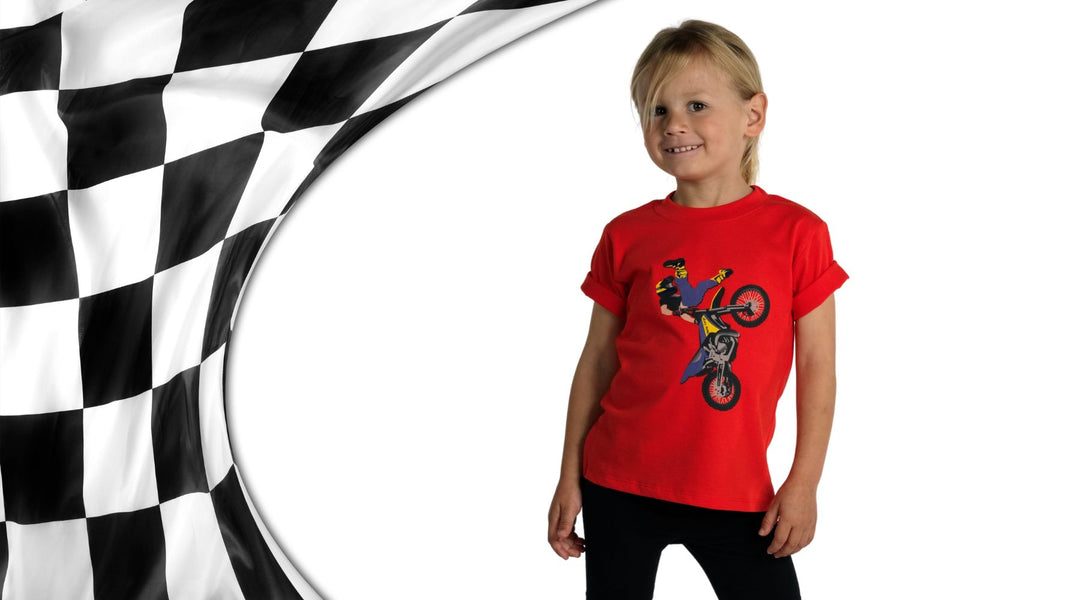 Noisy Cargo - Kids Motorcycle T Shirt - Super Soft Organic Cotton