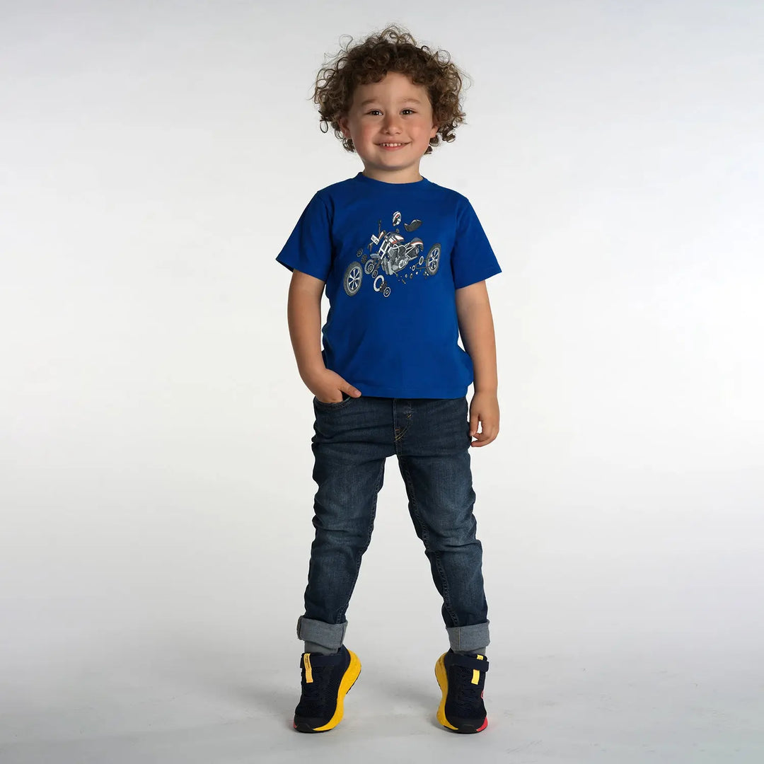 Kids + Toddlers Disassembled Motorcycle Organic Cotton T-Shirt