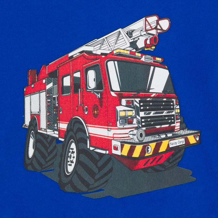 Kids + Toddlers Rescue Firetruck and Cement Truck Organic Cotton T-Shirts (2 Pack)