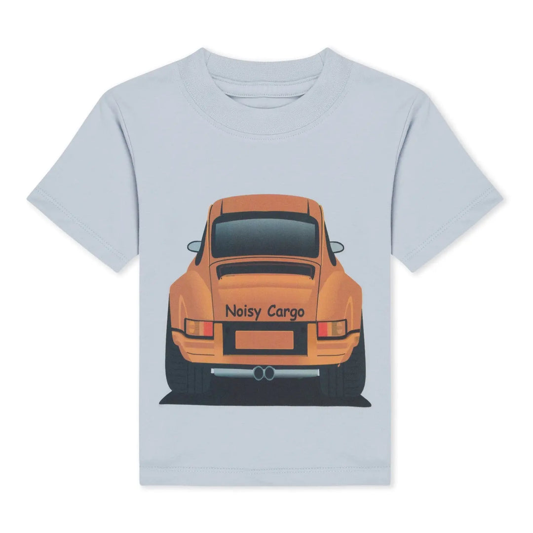 Race car GOTS organic boys t-shirt, red, sizes 2T–7