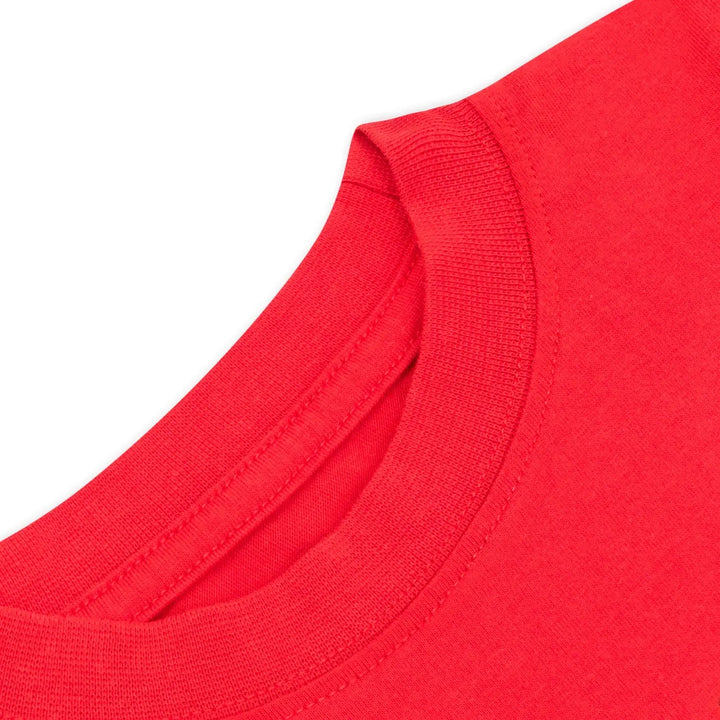 Motorcycle GOTS organic boys t-shirt, red, sizes 2T–7